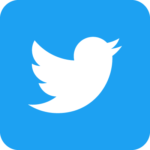 Blue Twitter Bird in Rounded square